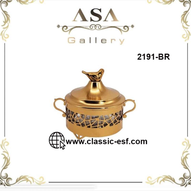 قندان فلزی طرح سنگی آسا کد 2191-BR