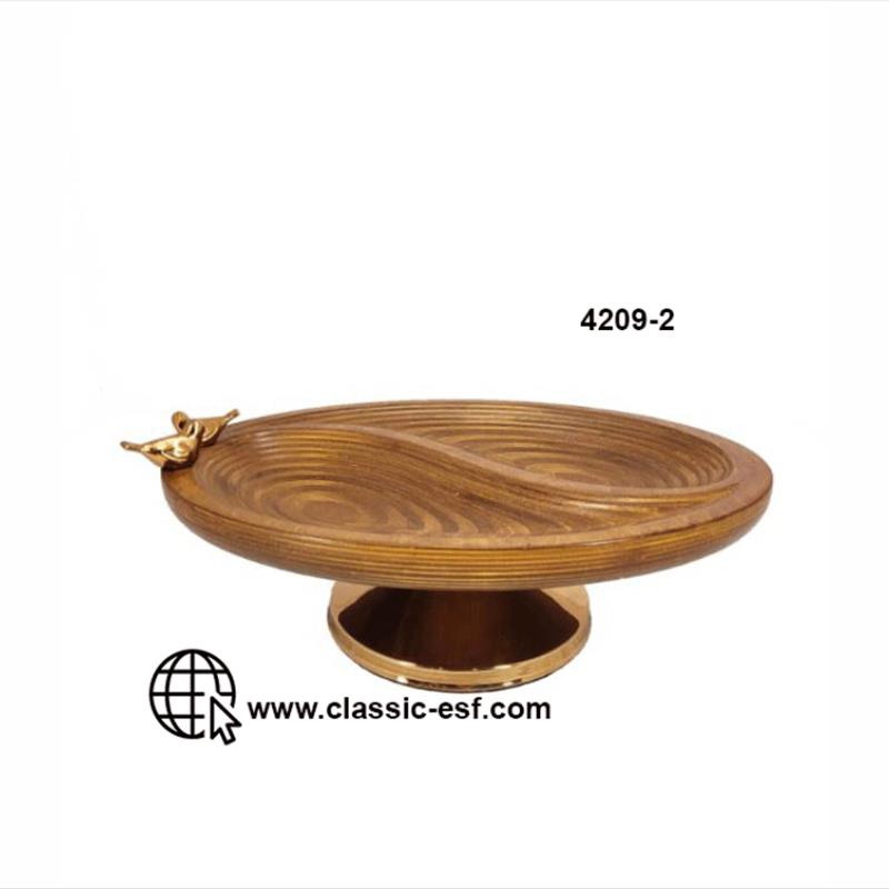 اردو چوبی دو خانه پایه دار بیضی آسا کد 2-4209