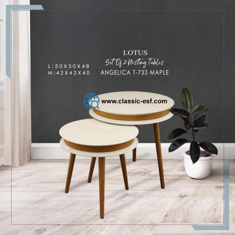 میز عسلی دوتایی کد 733 maple