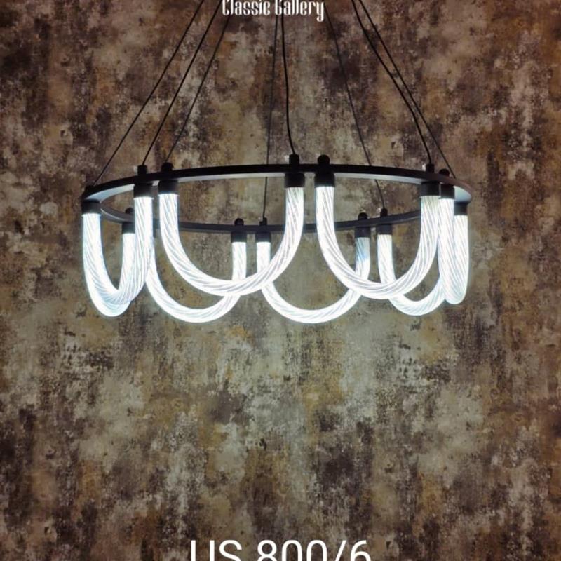 لوستر کد US800/6 مشکی کلاسیک 
